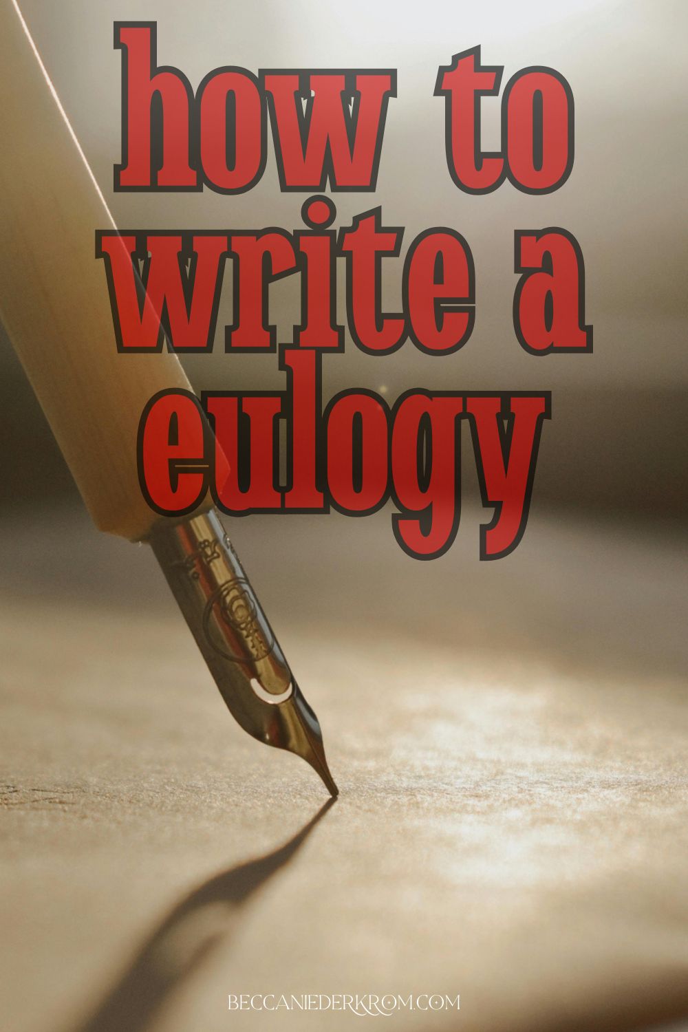 how to write a eulogy