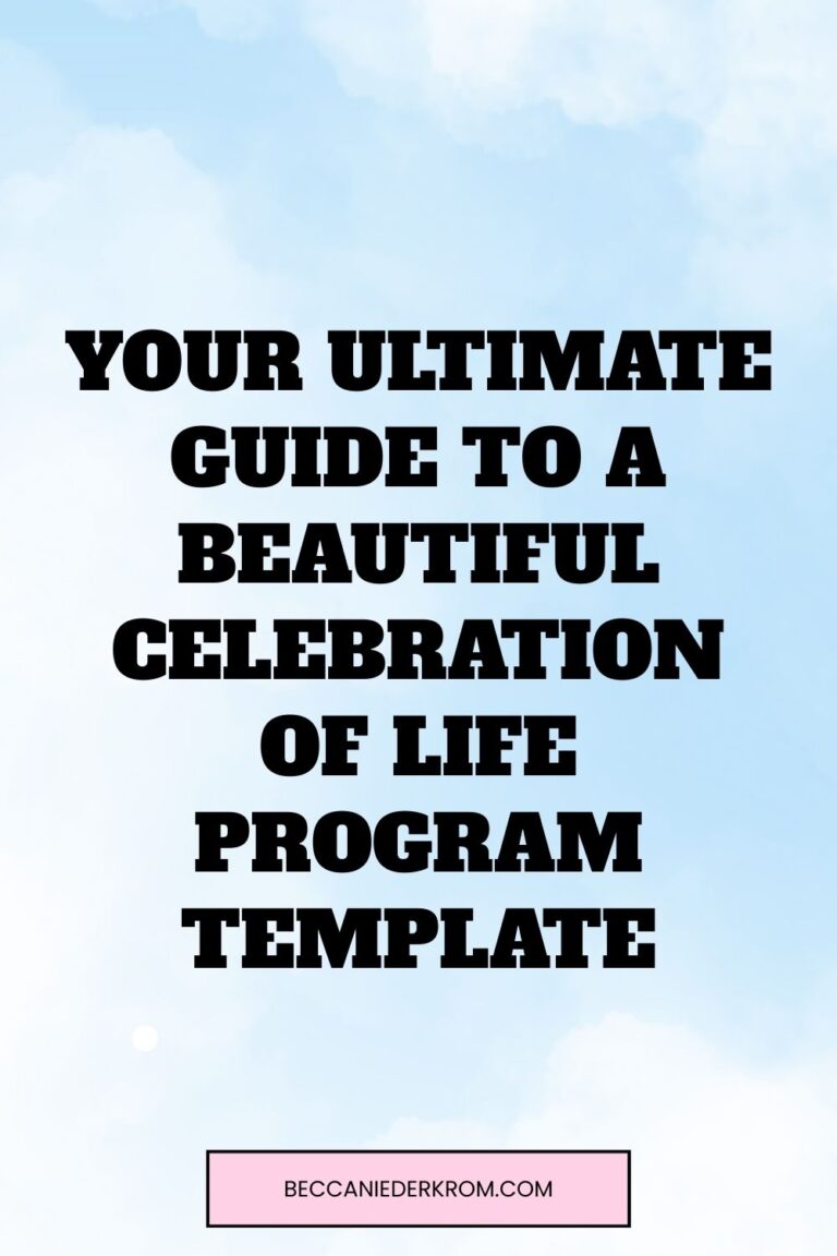 Your Ultimate Guide to a Beautiful Celebration of Life Program Template ...