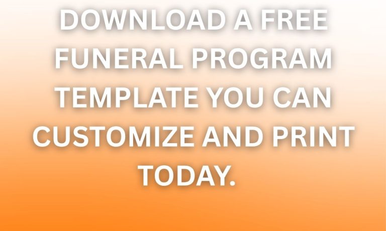 Funeral Program Guide